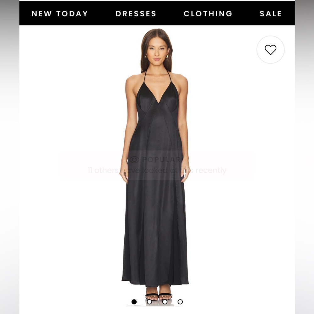 REVOLVE Midnight Black Halter Maxi Dress